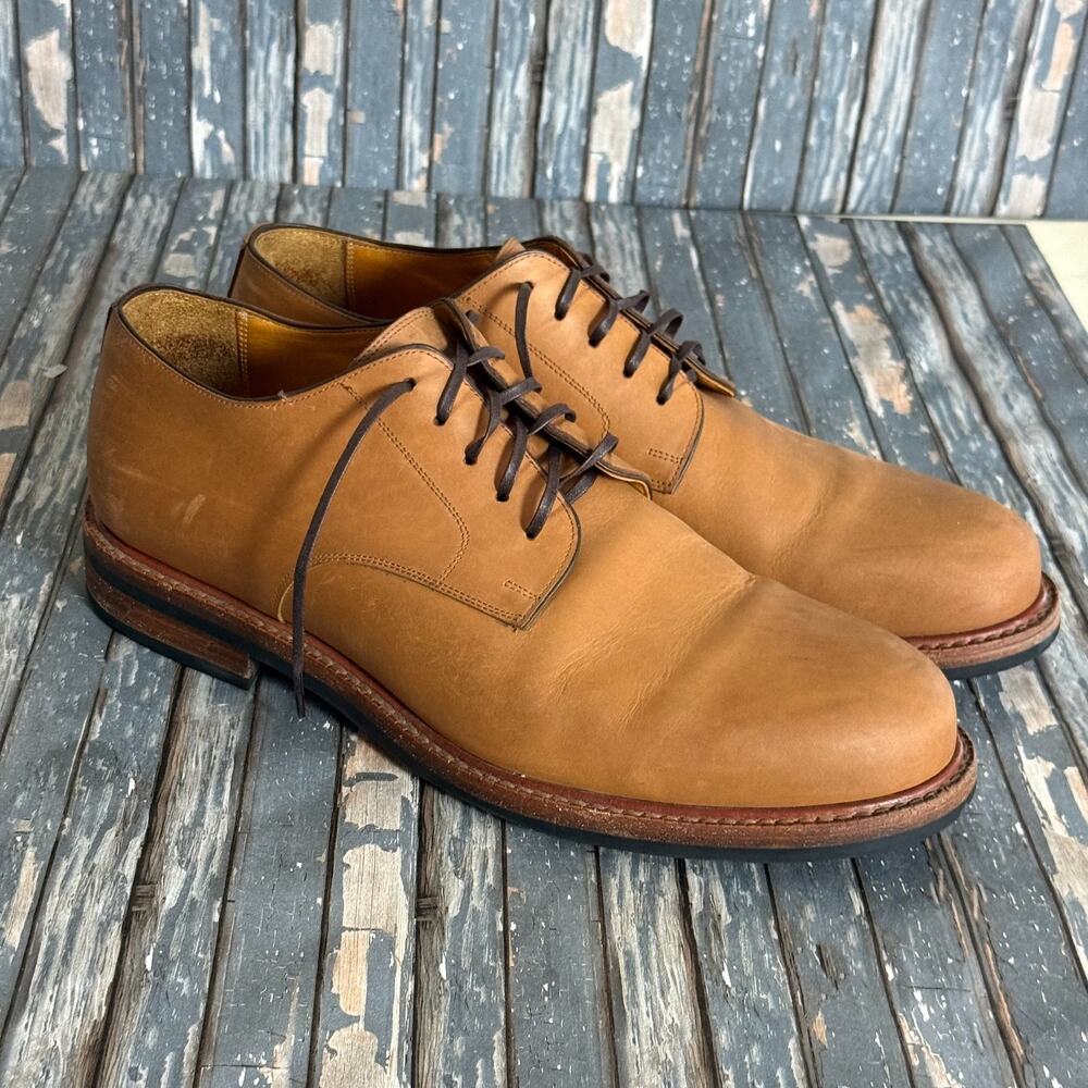 Beckett Simonon Dunham Derby Shoes Mens 11 Tan Leather Business Casual